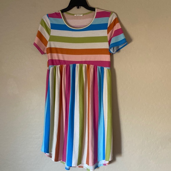 bombom Dresses & Skirts - Bombom, XL, Colorful Stripe Dress